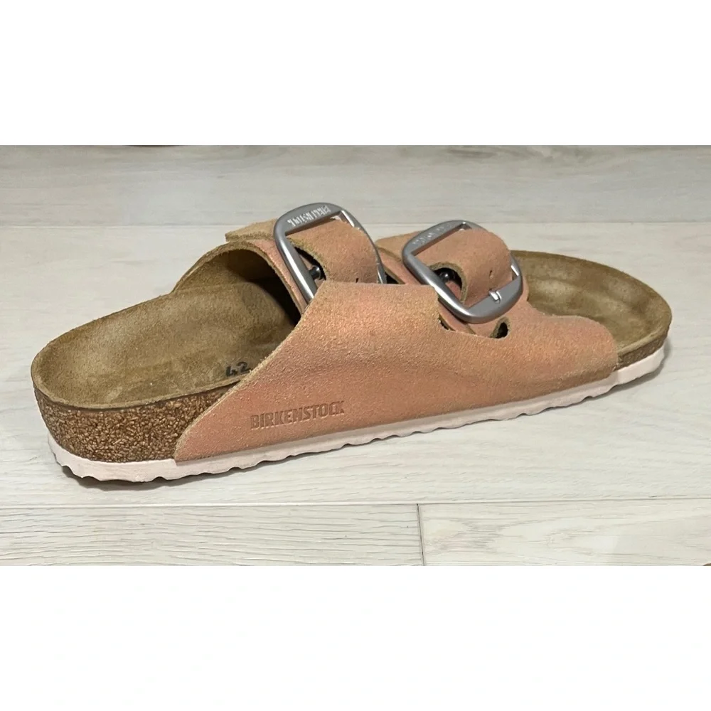 +Birkenstock Arizona Big Buckle Leather - Washed Metallic Copper
